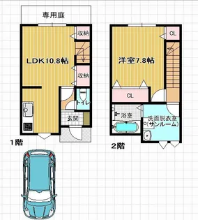 京都府京都市南区吉祥院定成町【一戸建】の間取り