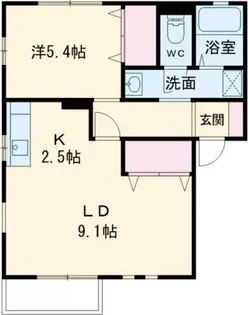 シャルムひがし野【1階】の間取り