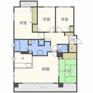 桂和レジデンス円山桜【5階】の間取り