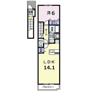 ヴィラ プロムナード A【2階】の間取り