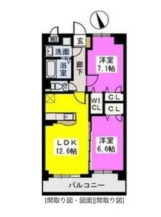 グート千早【3階】の間取り