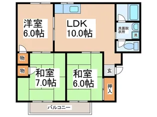 シャルム井原里A【2階】の間取り