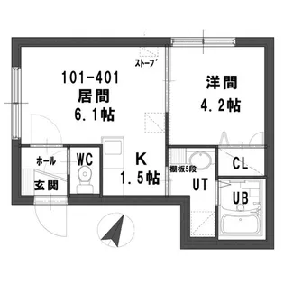 グランメールルナ【3階】の間取り