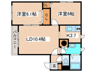 ラミ-ジュ麻生【4階】の間取り