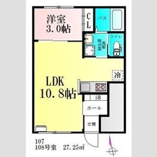 CloudNine台原【1階】の間取り
