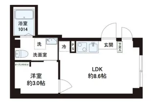 レピュア十条レジデンスII【4階】の間取り