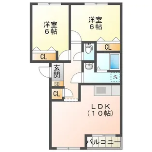 マリンパレス【1階】の間取り