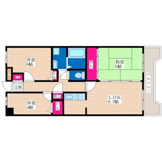 プラムガーデンハイツ【4階】の間取り