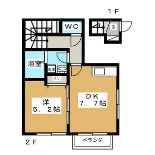 ソレイユ【2階】の間取り