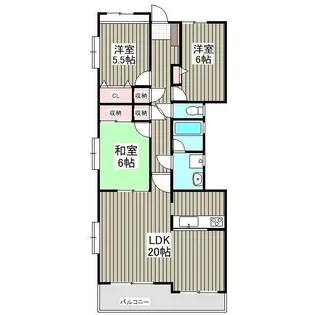 読売ランド第一マンションズ【3階】の間取り