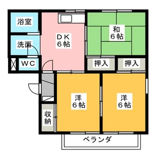 新富士ハイツB【1階】の間取り