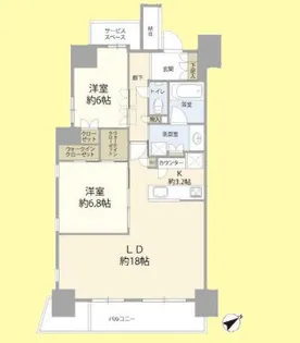 ザ・プレミアスカイ品川中延【14階】の間取り