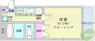 スカイヒルズ川内【2階】の間取り
