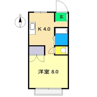 白竜マンション【4階】の間取り