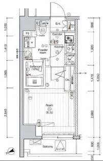PREMIUM CUBE品川戸越#mo【8階】の間取り