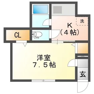 コーポお鷹の道【1階】の間取り