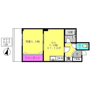 パークハイム【4階】の間取り