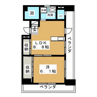 サン・サカエビル【10階】の間取り