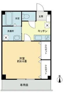フォブール神野 B棟【1階】の間取り