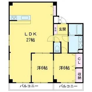 レジデンスヤマザキII【3階】の間取り