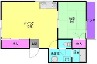 ユーアイコーポ【1階】の間取り