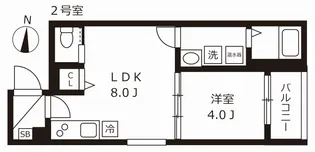 バズ北巽【1階】の間取り