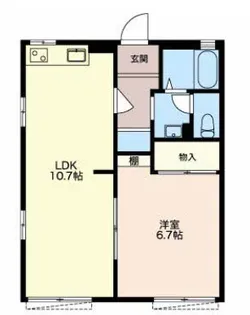 フローラルアベニュー【1階】の間取り