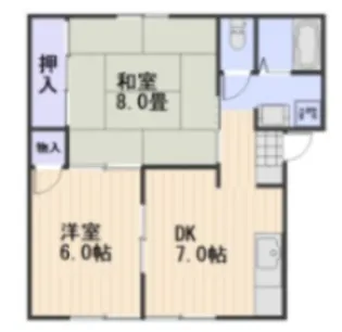 コーポラス横井B棟【1階】の間取り
