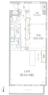 広尾マンション【10階】の間取り