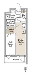 グランカーサ住吉III【1階】の間取り