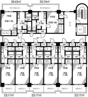 K.Mパークサイド【3階】の間取り