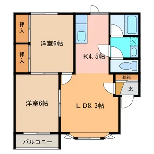 メゾンクレール【2階】の間取り