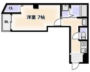 プライムコート天王寺大道【2階】の間取り