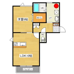 プレミアコートとん田【1階】の間取り