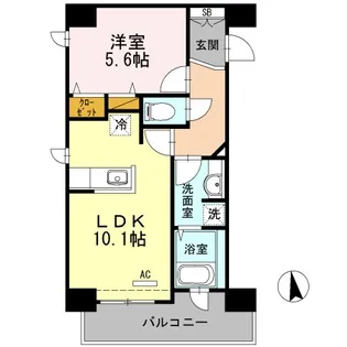 Haleakala岡本【4階】の間取り