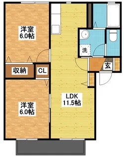 ディアスドミールA【2階】の間取り