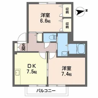 ラベンダーハイツ【1階】の間取り