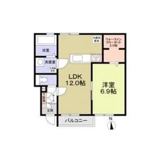 フォレストメゾン聖蹟【1階】の間取り