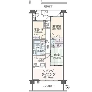 小田急コアロード栗平402【4階】の間取り