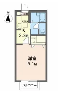 メゾン・フリージア【1階】の間取り