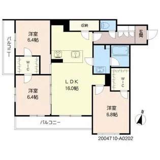 カレイドスコープ光の森【2階】の間取り