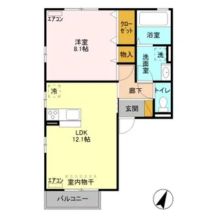 グランジェII【2階】の間取り