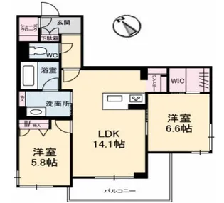 メゾン府中南【1階】の間取り