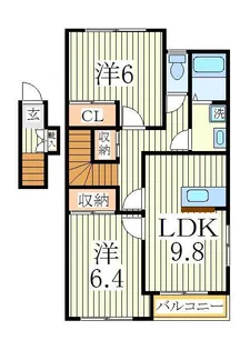 beaming【2階】の間取り