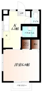 メゾンPBエイスIV WiFi対応【2階】の間取り