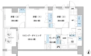 ガーデニエール砧レジデンス【3階】の間取り