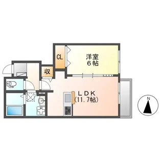 メゾン ド モンターニュ【1階】の間取り