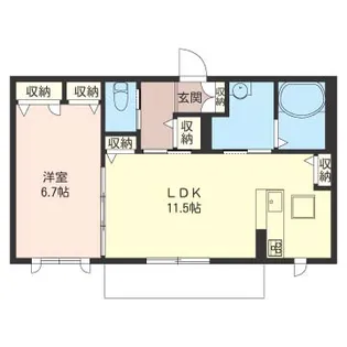アルフラットおおたかの森【1階】の間取り