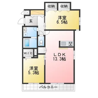 LA PACE川名【2階】の間取り