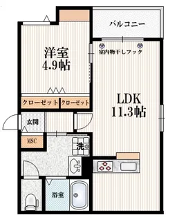 メゾン ド エスポワール滝野川【1階】の間取り